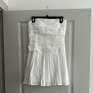 Abercrombie White Strapless Dress
